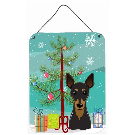 Carolines Treasures Christmas Tree And Min Pin Wall and Door Hanging Prints BB1612DS1216